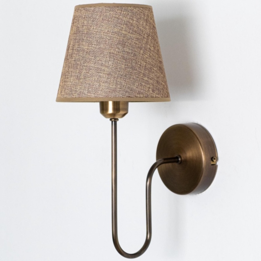 Brand New Aged Brass Wall Sconce Vintage Light Fixture Bedside Lamp Farmhouse